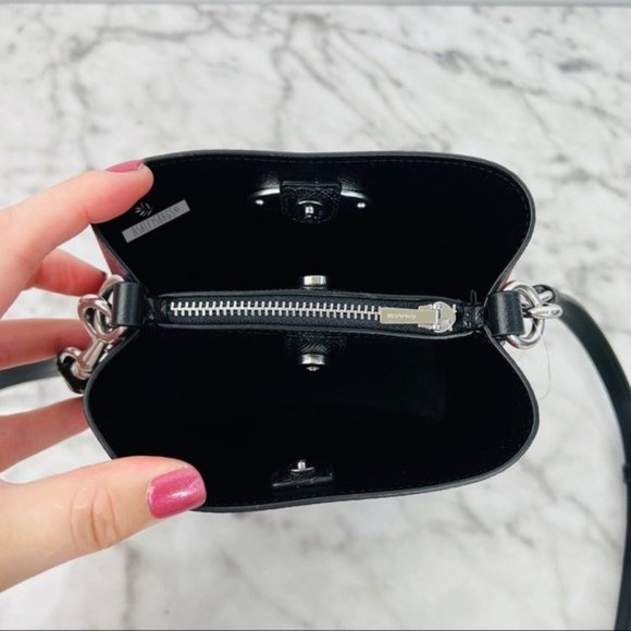 Coach Mini Town Bucket Bag Crossbody With Buffalo Plaid Print - Picture 6 of 10